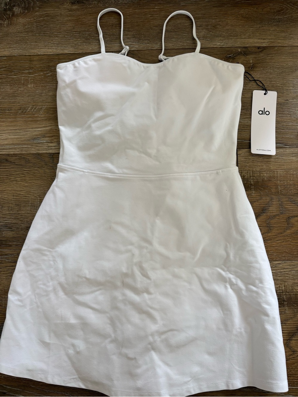 NWT ALO Alosoft Courtside Tennis Dress - White size large - Picture 4 of 7